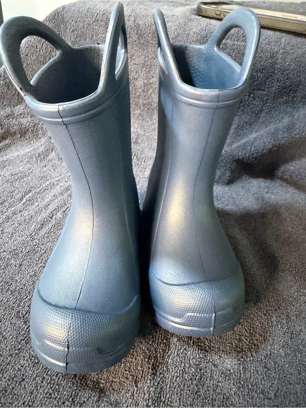 BearPaw Kids Navy Pull-On Rain & Snow Boots with Easy Handles